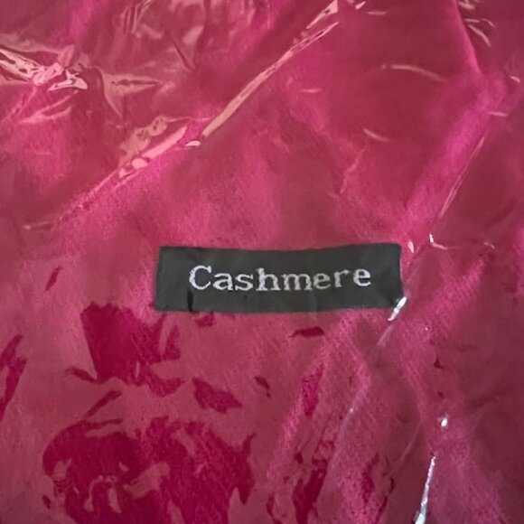 Bean Paste ( Deep Pink) colored cashmere pashmina shawl - Picture 5 of 6